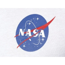 NASA koszulka męska t-shirt dekolt V Basic Ball biała